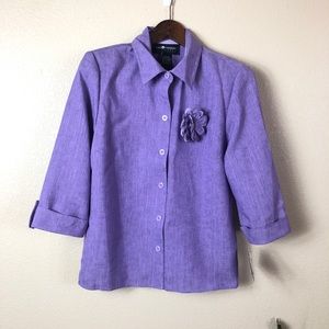 Sag Harbor || Petite Purple Blazer NEW